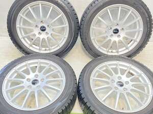 中古タイヤ スタッドレスタイヤ ホイールセット 4本セット 205/55R17 　 GELBUT 17x7.0 52 112-5穴 ダンロップ ウィンターマックス WM02