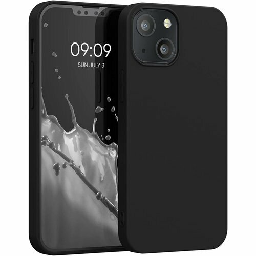 kwmobile スマホケース 対応: Apple i 衝撃 滑り止め ソフト TPU シリコン - 黒色マット 805