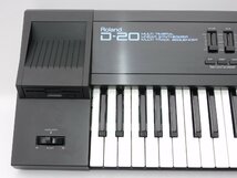 【全鍵盤で音出し確認済み/送料無料】ROLAND シンセサイザー キーボード D-20 61鍵盤 箱付き スピーカー別タイプ 動作品 中古_画像3