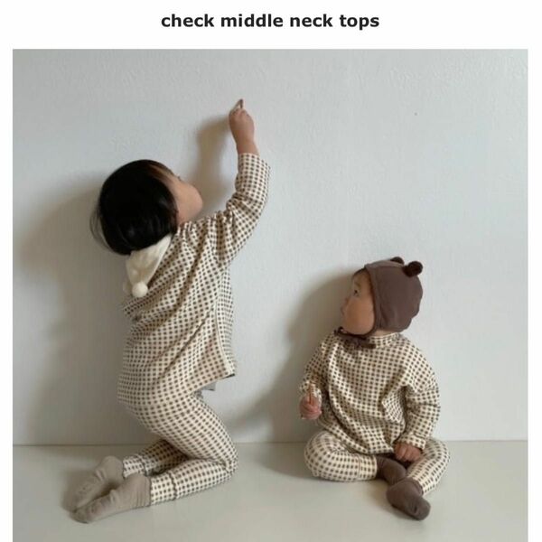 kokokids check middle neck tops