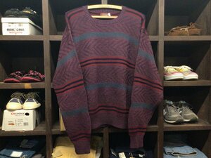 80’S 90’S MADE IN USA WOODS RUN WOOL KNIT SWEATER SIZE L アメリカ製 ウッズ ラン ウール ニット セーター