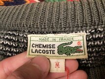 70’S MADE IN FRANCE CHEMISE LACOSTE KNIT SWEATER SIZE M フランス製 シュミーズ ラコステ ニット セーター レザー_画像3