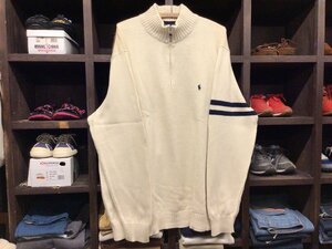 ビックサイズ POLO RALPH LAUREN HALF ZIP COTTON KNIT SWEATER SIZE 3XL ポロ ラルフ ローレン ハーフ ジップ コットン ニット セーター