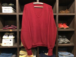 ビックサイズ 70’S 80’S UNKNOWN V NECK ACRYLIC KNIT SWEATER SIZE XL アンノウン ブイ ネック アクリル ニット セーター