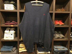 ビックサイズ POLO RALPH LAUREN V NECK KNIT SWEATER SIZE XXL ポロ ラルフ ローレン ブイ ネック ニット セーター ピマコットン