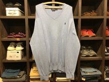 ビックサイズ POLO RALPH LAUREN V NECK KNIT SWEATER SIZE XXL ポロ ラルフ ローレン ブイ ネック ニット セーター ピマ コットン_画像1