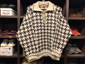 HAND MADE UNKNOWN WOOL KNIT SWEATER SIZE M? ハンド メイド アンノウン ウール ニット セーター 襟付き