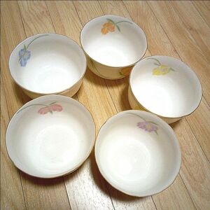 ◆和食器 花柄 品の良い 小鉢 5点セット◆