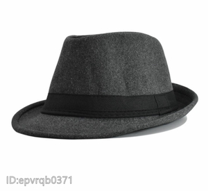 ソフト帽★新品 メンズキャップ ジャズハット 中折れハット 紳士 帽子 フリーサイズ 58センチ /グレー