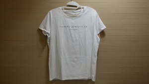 F723-137689 トミーヒルフィガー ロゴ ＃217 CREW NECK Tシャツ US/L JP/XL ホワイト 綿100％