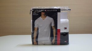 D452-98766 TOMMY HILFIGER トミーヒルフィガー Vネック Tシャツ 2枚 コットンクラシック 09TVN01 US/L JP/XL