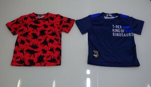 B899-36965　 学研LIVE キッズ 子供 Tシャツ 2枚組 95㎝ 男の子 胸囲47～53㎝ T-REX