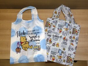 s751-30582 展示品 箱なし キャラクター エコバッグ 2枚組 Winnie The Pooh くまのプーさん