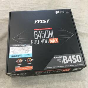 現状品 MSI マザーボード B450M PRO-VDH MAX Ryzen 5000シリーズ (AM4)対応 MicroATX [AMD B450 搭載] MB6295の画像1