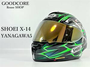 SHOEI Shoei X-14 X-Fourteen Янагава YANAGAWA5yana сторона 5 59-60cm L размер CWR-1 мотоцикл шлем *R601185