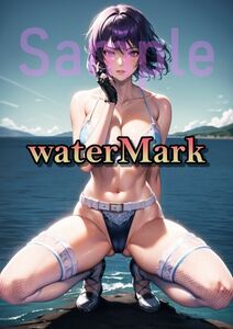 ★草薙素子：【DG6ENT14】攻殻機動隊★同人 イラスト アート A4ポスター 特殊印刷 オリジナル secret sexy art anime 巨乳