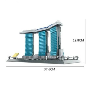 ☆最安値☆ レゴ 互換 マリーナベイサンズ シンガポール 881ピース アーキテクチャー ジオラマ 世界遺産 建物 模型 置物 LEGO規格