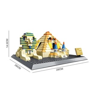 ☆最安値☆ レゴ 互換 ピラミッド スフィンクス エジプト 624ピース アーキテクチャー ジオラマ 世界遺産 建物 置物 LEGO規格