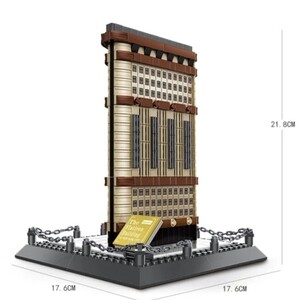 ☆最安値☆ レゴ 互換 フラットアイアンビルディング ニューヨーク 838ピース アーキテクチャー ジオラマ 世界遺産 建物 置物 LEGO規格