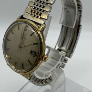 YK332 1円〜 OMEGA オメガ automatic deville 稼働品 オートマ デイト 自動巻き ゴールド オートマチック 腕時計 アンティーク デビルの画像2