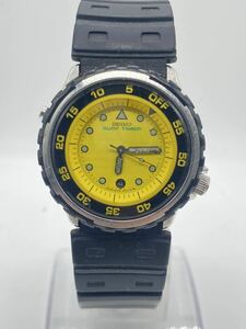 YK4649 1円〜 SEIKO セイコー　SUAFTIMER 8C25-0010 waterresistant 100M antimagnetic 60G デイト