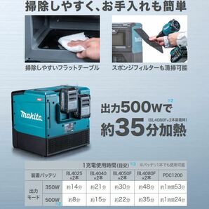 新品未開封★マキタ makita 充電式電子レンジ MW001GZ 40V 本体のみ バッテリおよび充電器別売 領収書ok キャンプ 災害対策の画像5