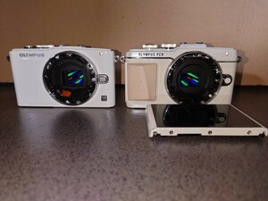 ★OLYMPUS★デジタルカメラ　OLYMPUS PEN Lite E-PL7・E-PL5 セット (ジャンク品)⑤⑥②