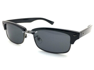 SQUARE NARROW BROW SIRMONT SUNGLASS BLACK・GUNMETAL × SMOKE/スクエアナローサーモントブローサングラス四角細長フレームシェイプ型