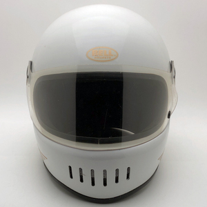 送料無料 純正シールド付 BELL SPORT WHITE 58cm/ベルスポーツ白ビンテージヘルメットオンロードフルフェイスカフェヘルレーサーベルスター