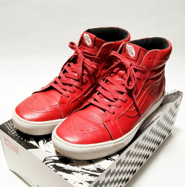 ◆希少◆VANS sk-8 hi 復刻版◆レザー赤