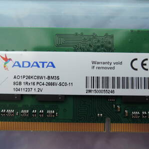 ● DDR4-2666 / 8GB ● ADATA 1Rx16 PC4-2666V-SC0-11 ● SK hynix chip 8GB ● 1個の画像4