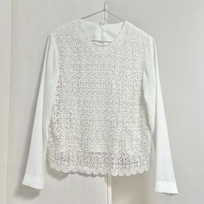 【美品】きれいめ　レースブラウス　15号　XXL 大きめ