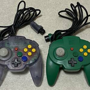 HORI ホリパッドミニ64 2点セット/ 動作未確認 ジャンク品 ニンテンドー64 任天堂 NINTENDO64の画像1