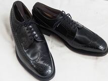 Joseph Cheaney Black Wingtip Shoes ジョゼフチーニ ブラックウイングチップ ドレスシューズ_画像3