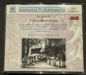 【送料無料】Bodanzky メトロポリタン歌劇場　ワーグナー　楽劇「神々の黄昏」　1936年ライヴ　NAXOSレーベル　輸入盤CD 3枚組　中古品