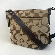 COACH コーチ シグネチャー ショルダーバッグ ブラウン a287_画像1