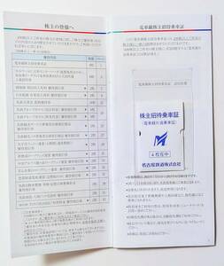 ☆名古屋鉄道株主優待券１冊　乗車証4枚セット☆リトルワールド・モンキーパーク・明治村など☆送料無料☆即決