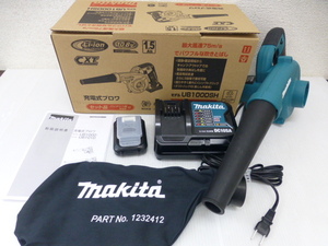【XXX】◆工具 makita/マキタ 充電式ブロワ 10.8V UB100DSH バッテリー 充電器◆