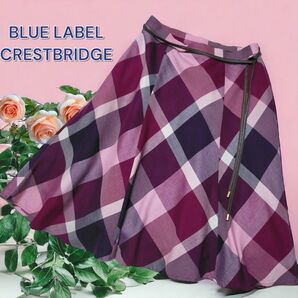 BLUE LABEL CRESTBRIDGE　ブルーレーベルクレストブリッジ　チェック　フレアスカート