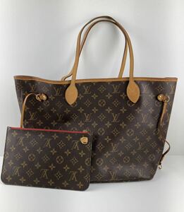 【TTI006】LOUIS VUITTON ルイヴィトン ネヴァーフルMM モノグラム トートバッグ CA410 ショルダーバッグ　ポーチ付