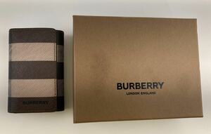 【TTI007】BURBERRY バーバリー　キーケース　6連　チェック柄 レザー ブラウン　ブラックホワイト