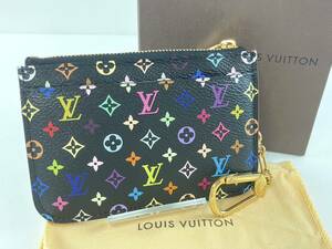 【SM1025】 外観美品 LOUIS VUITTON ルイヴィトン モノグラム マルチカラー ポシェットクレ コインケース 小銭入れ SN0124 財布 箱付き