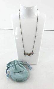 【SA7】TIFFANY&Co. ティファニー トリプルリボン シルバー 925 750 K18YG コンビ ネックレス レディース アクセサリー 袋付き 約5.5g 