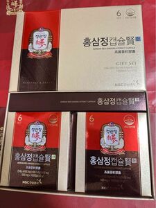 新品 正官庄6年根 高麗人参 紅参精賢 500mg×100カプセルx2