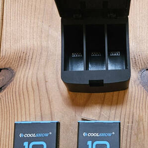  COOLSHOW GoPro Hero 10・9 Blackバッテリー交換2個1800mAh および収納ボックストリプルの画像1
