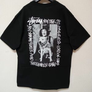 STUSSYステューシー新品未使用黒HOW WE'RE LIVINPIG DYFD TEE半袖TシャツブラックサイズXL