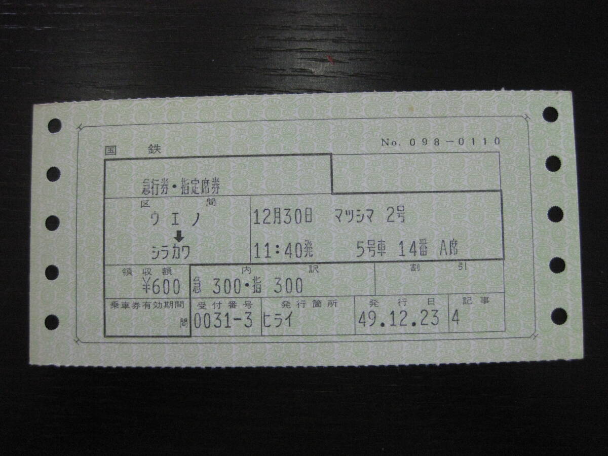 ☆ マルス券⑥ N型券Ⅱ