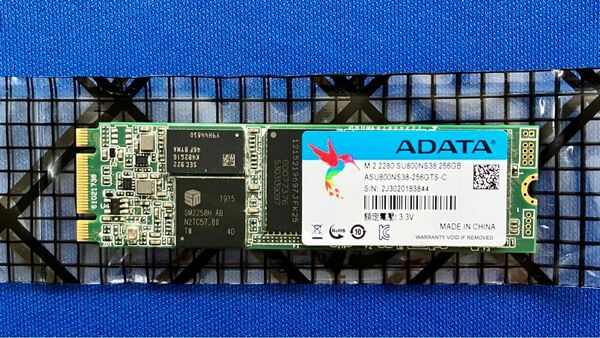 ADATA M.2 SSD SU800NS38 256GB 正常判定