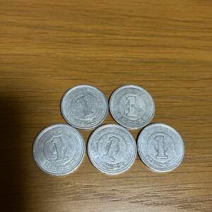 昭和62年1円硬貨 5枚セット 流通品