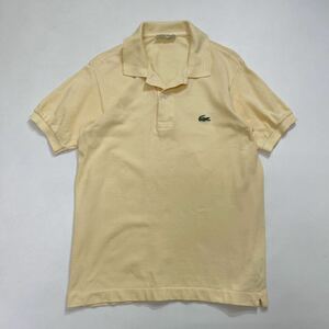 60 CHEMISE LACOSTE シュミーズ ラコステ オールド 半袖 ポロシャツ 文字ワニ刺繍 サイズ2 鹿の子 コットン 春夏 40415O